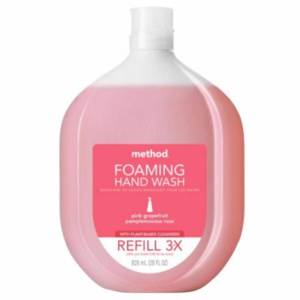 Method 28 oz Rethink Pink Grapefruit Scent Foam Refill Hand Soap, 4PK ME9711